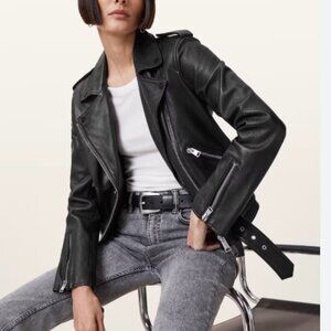 All Saints Balfern Leather‎ Biker Jacket Black